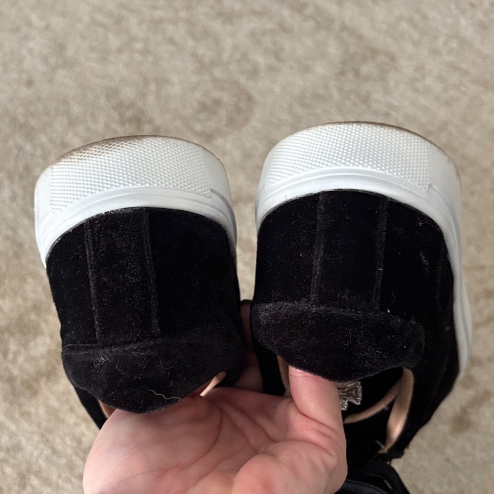 LOFT Women's Black Velvet Sneakers - Picture 3 of 6